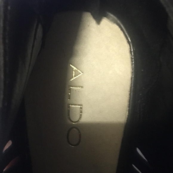 Aldo black bootie heels  with peep toe - Picture 4 of 4